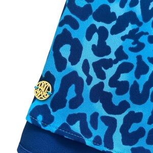 NWOT Lilly Pulitzer Oyster Bay Navy Blue Animal Print Reversible Top - Size XS